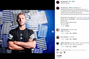 拜仁门将佩雷茨社媒纪念外租汉堡：很荣幸加盟这家伟大的俱乐部